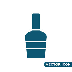 Simple Wine Bottle Icon Design Template 