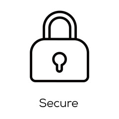 Secure Icon – Padlock Symbolizing Security and Encryption
