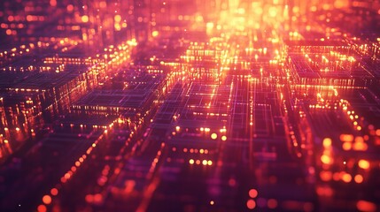 Fototapeta premium Abstract global technology concept. Representation of a futuristic data network. Digital innovation design for your project. 