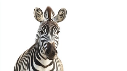 Zebra. Zebra on white background. Animal 