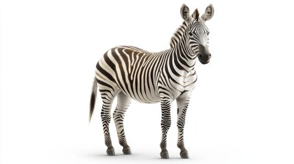 Fototapeta premium Zebra. Zebra on white background. Animal 