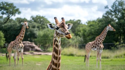Obraz premium A group of giraffes. Giraffes 