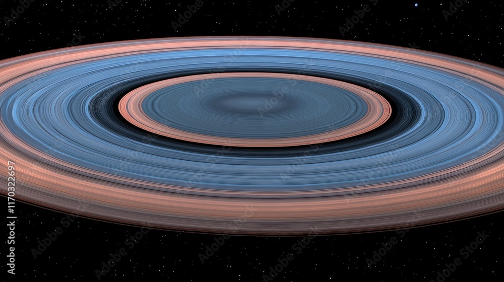 Canvas Prints colorful rings of a planetary structure in space