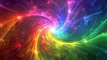 A burst of multi-directional psychic waves, each glowing with a vibrant gradient.