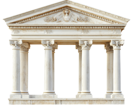 classic Greek temple featuring tall white columns and intricate details, showcasing ancient architectural beauty and elegance