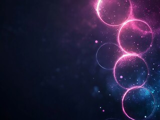 Naklejka premium minimal design with glowing circles