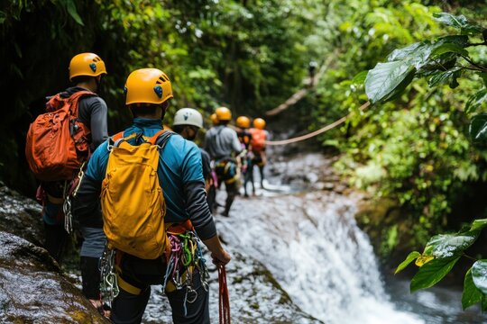Canyoning Adventure in Lush Jungle