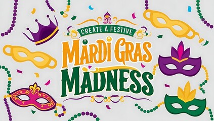 Mardi Gras Madness Festive Celebration Design