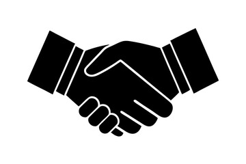 Handshake icon, Business agreement handshake vector