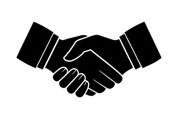 Handshake icon, Business agreement handshake vector