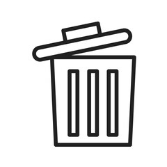 Trash Bin icon vector image. Suitable for mobile apps, web apps and print media.