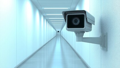 Security camera hallway surveillance monitoring system