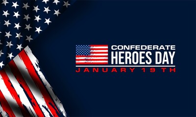 confederate heroes' day , Confederate Memorial Day ,   background Concept design