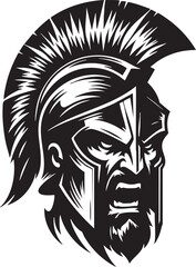 Angry Spartan Illustration Depicting Battle Rage
