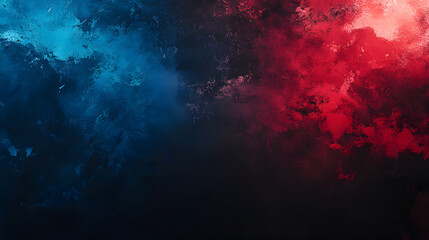 Fototapeta premium Dark red blue black grainy background, abstract noisy color gradient banner, header poster cover backdrop design