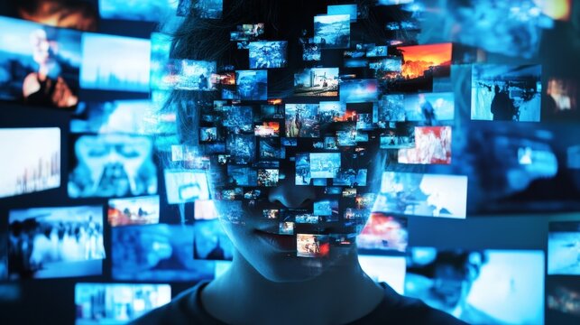 Fragmented reality  a visual representation of mental overload from conflicting media messages
