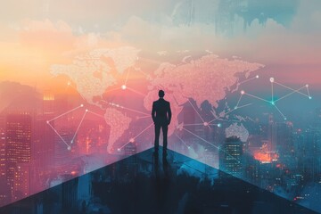 Global Success: A Man Standing On The Edge of the World