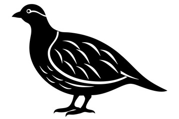 partridge vector silhouette, partridge bird icon vector illustration