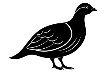 partridge vector silhouette, partridge bird icon vector illustration