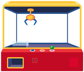 中身の入っていない空のクレーンゲーム機のベクターイラスト素材（ガラスなし透過）
