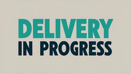 Fototapeta premium Delivery In Progress Status Update Notification