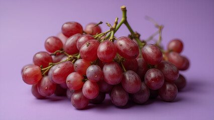 Fototapeta premium Rotten grapes Isolated on purple Background Showing Decay