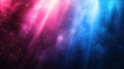 A colorful space background with blue, pink and purple stripes