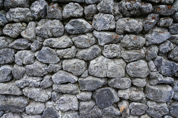 Stone wall material texture close-up
