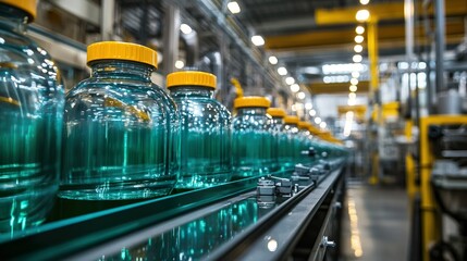 Naklejka premium Glass factories manufacture glass for use in residential and commercial buildings, offering products in various sizes and thicknesses