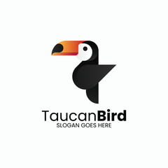 Taucan Bird Gradient Colorful Logo