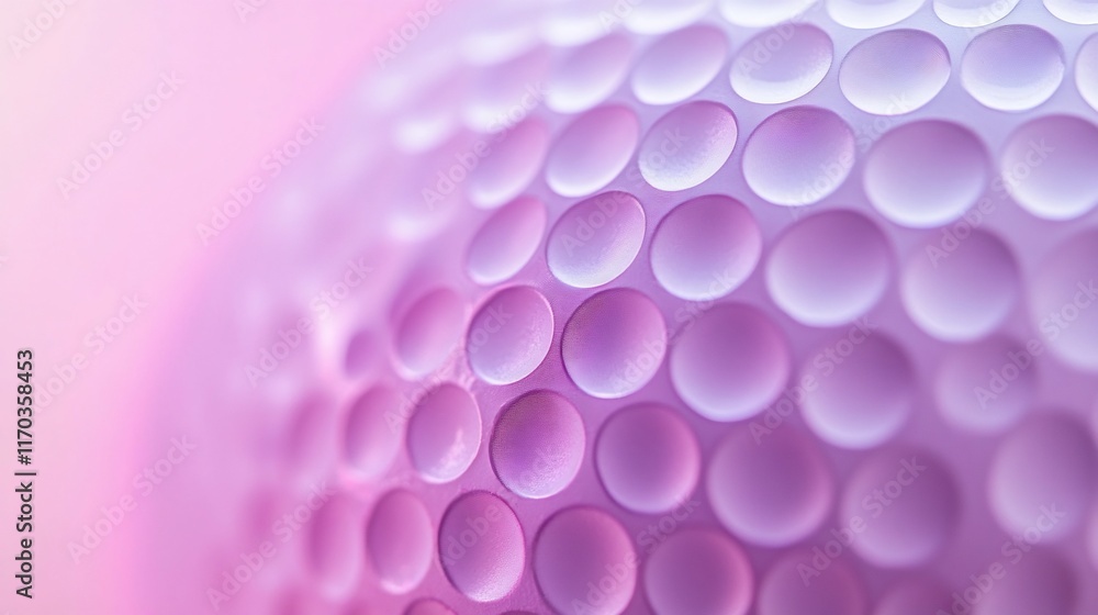 Poster Mesmerizing Macro Shot of a Golf Ball s Intricate Dimple Pattern with Soft Gradient Background