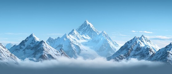 Obraz premium Skiing through majestic mountain landscapes, Winter sport, skiing mountains