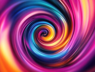 Colorful Swirl on Black Background