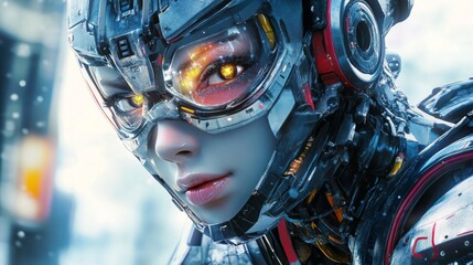 Fototapeta premium Futuristic Learning Concept with Vibrant Colors