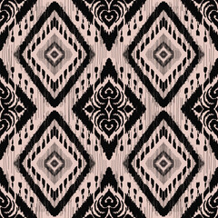 Seamless ethnic traditional pattern, embroidery motif Indian, floral pattern classic beautiful background. Modern fabric design textile swatch, ladies dress, man shirt all over print business.