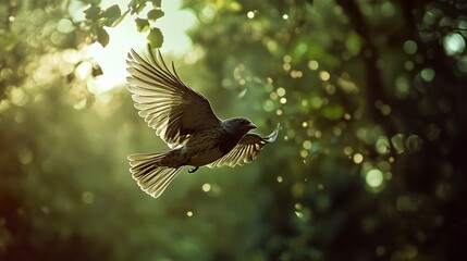 Obraz premium Majestic Bird in Flight: A Stunning Nature Photography
