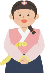 한복 입은 명절 어린이