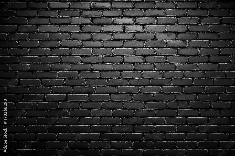 Poster textured brick wall with a blank, clean surface on a dark background. ideal as a template for creati