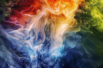 Infuse the raw beauty of renewable energy sources with abstract art allure in a close-up shot that mesmerizes Play with unexpected camera angles to showcase the harmony of nature and technology in a v