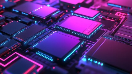 Vibrant Digital Interface with Soft Lighting