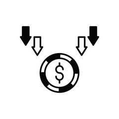 Money Down vector icon