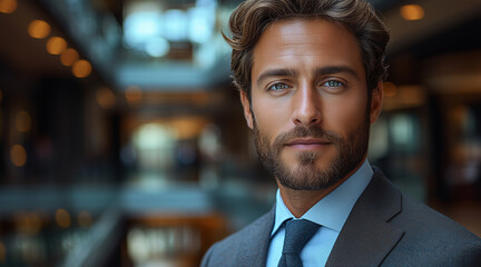 Fototapeta premium Peruvian business. handsome man in his company. businessman top one