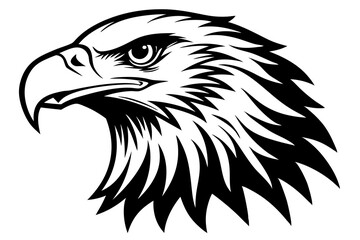 eagle head vector silhouette, hawk head silhouette vector