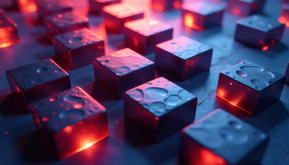 Dynamic Cubic Patterns with Subtle Gradient Layers