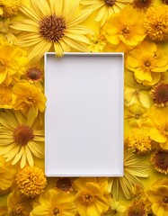 Vertical floral invitation with space for text