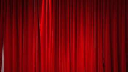 red curtain with spotlight