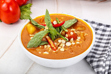 Asian spicy and sour vegetarian soup