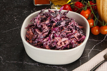 Coleslaw salad with cabbage and carrot