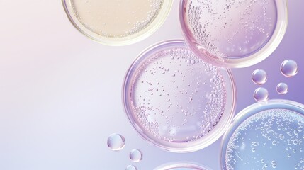 Abstract bubble background with pastel hues for modern design