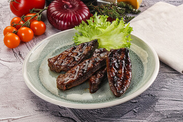 Grilled diet beef liver steak